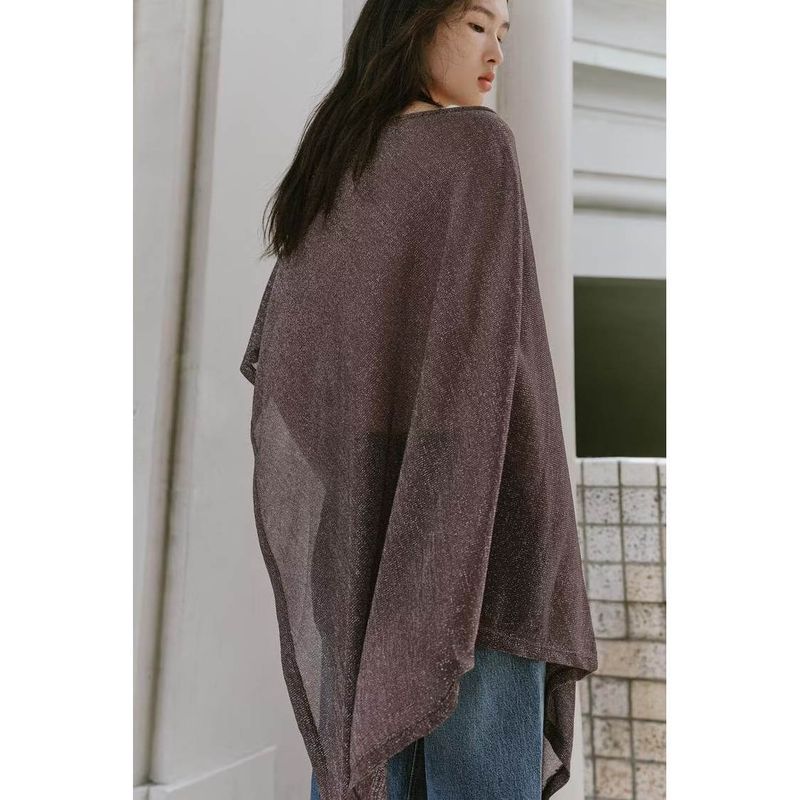 Zbzr Spring New Women Clothes Metal Color Line Asymmetric Cape Coat Wide Leg Pants 3067772 2180505