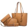 Women's Fashion Handbag Set 4 Pcs Vintage Elegant Tote Shoulder Crossbody Bag Large Capacity Purse
