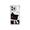 Polka Dot Black Cat Is Suitable for Apple 11promax Mobile Phone Case Iphone11 Four-corner Lanyard 11 Cute Female 11 Anti-drop