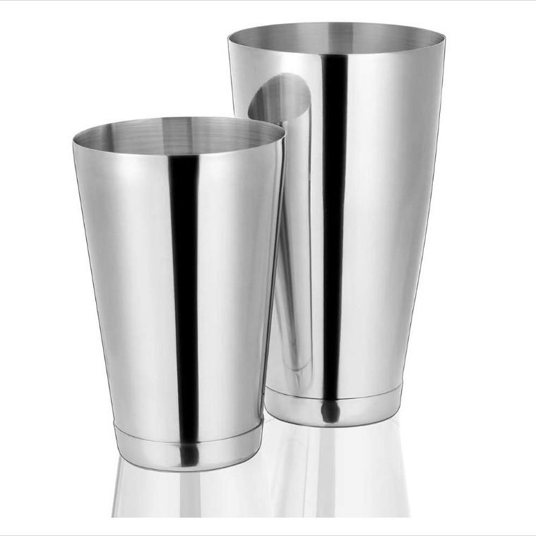 Boston Stainless Steel Cocktail Shaker Set - 800/600ml, 304 Grade, 2-Piece