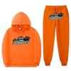 Men Women Casual Hooded Fleece Tracksuit Winter Sportswear Set S-3XL