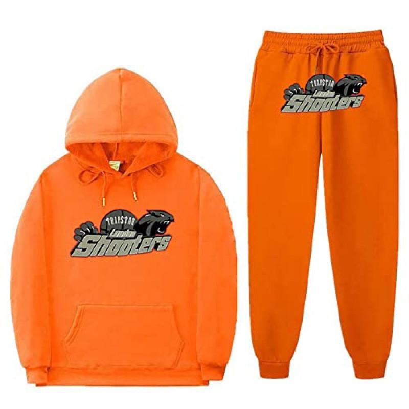 Men Women Casual Hooded Fleece Tracksuit Winter Sportswear Set S-3XL