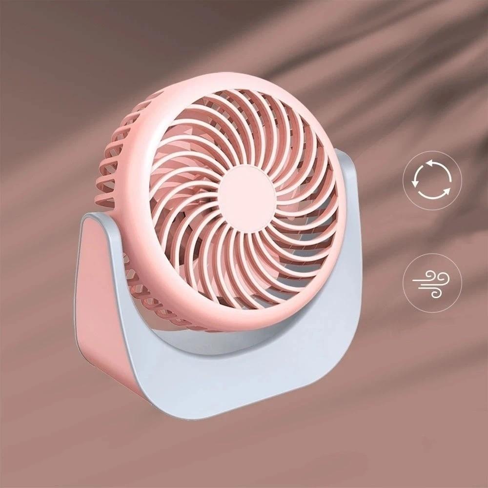 Energy-Saving Mini Portable Desk Fan Air Turbo Tech USB Rechargeable Fan Makeup Setting