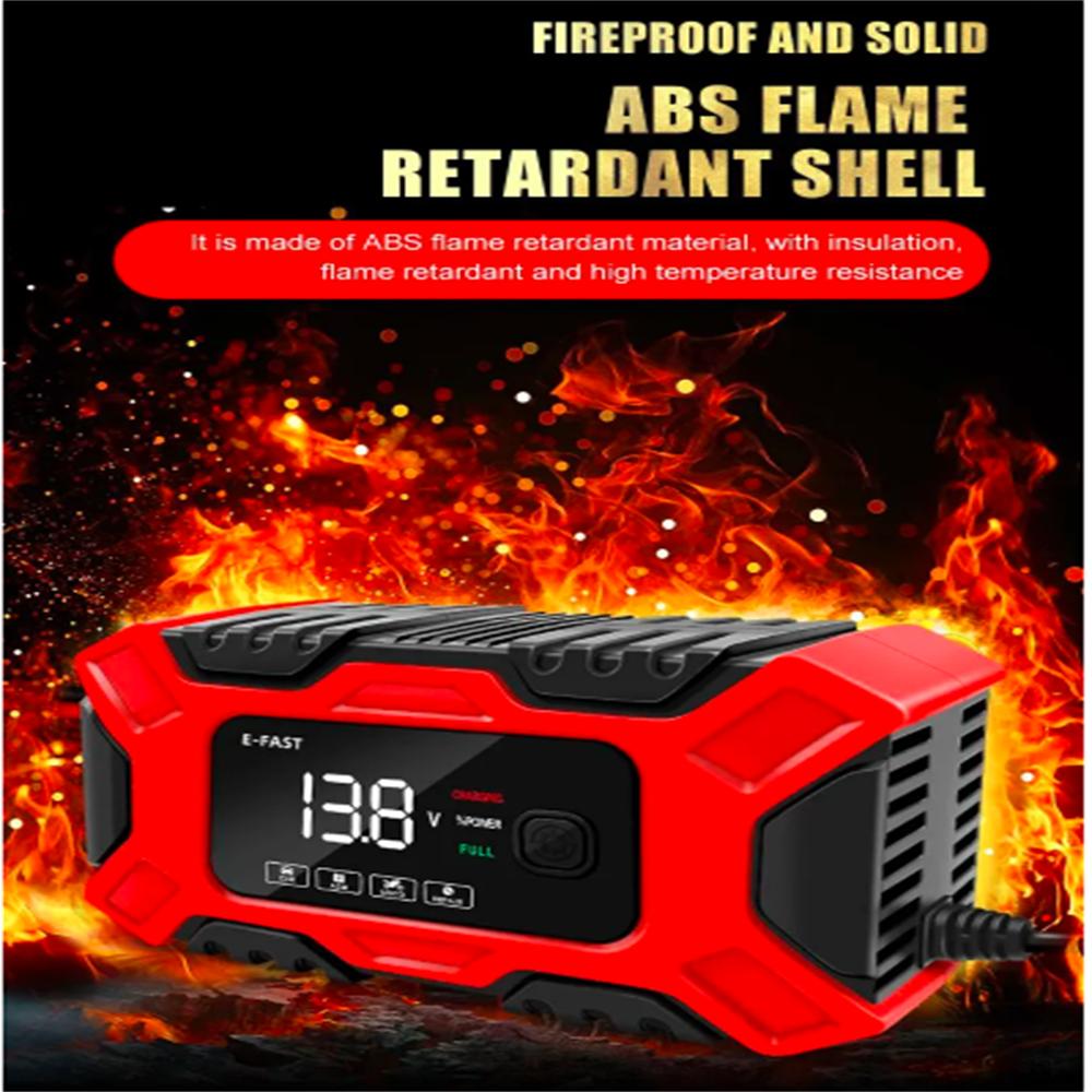 Car Battery Charger (12V), Automotive Trickle Charger for Lead Acid Batteries, Smart LCD Display  for Car, Motorcycle, Lawn Mower, RV