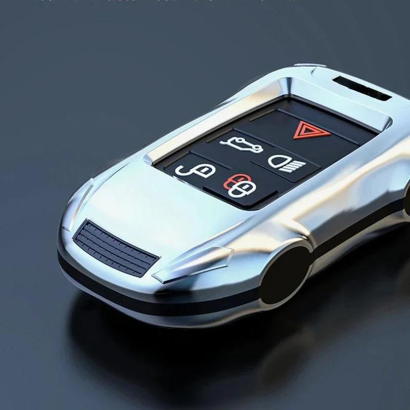 For Jaguar XF XE XJ F-PACE E-PACE E-TYPE D-TYPE F-TYPE X-TYPE ABS Silver Car Key Case Keyless Cover Key Shell Car Accessories