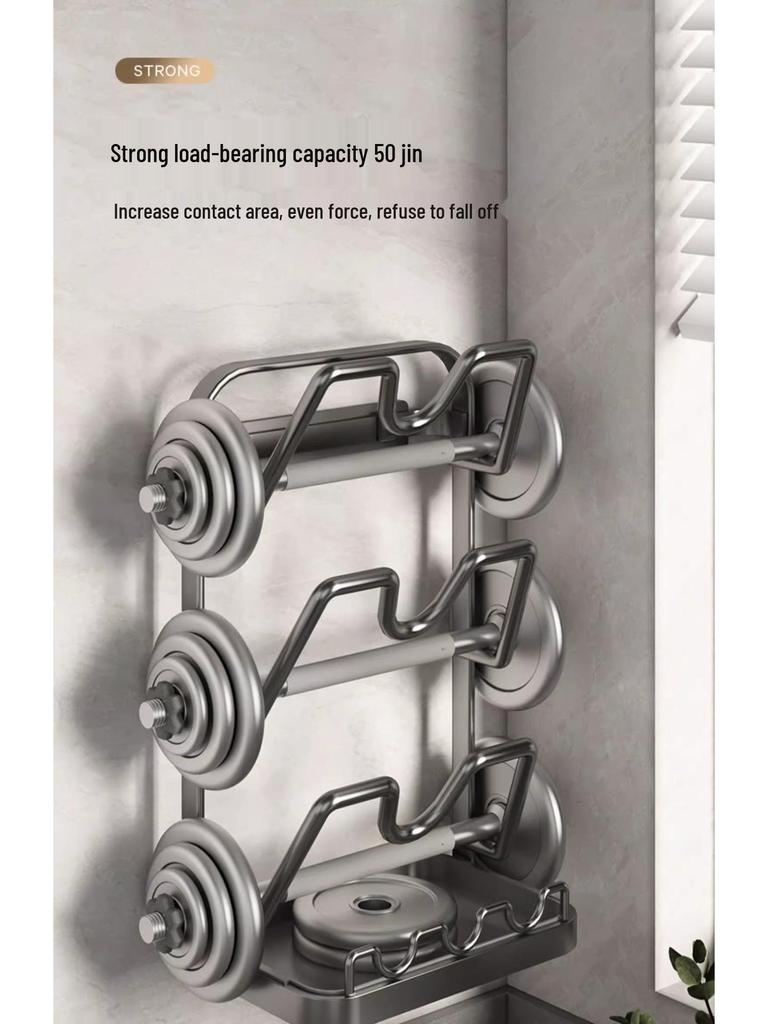 Wall-Mounted Punch-Free Kitchen Rack for Pot Lids and Chopping Boards