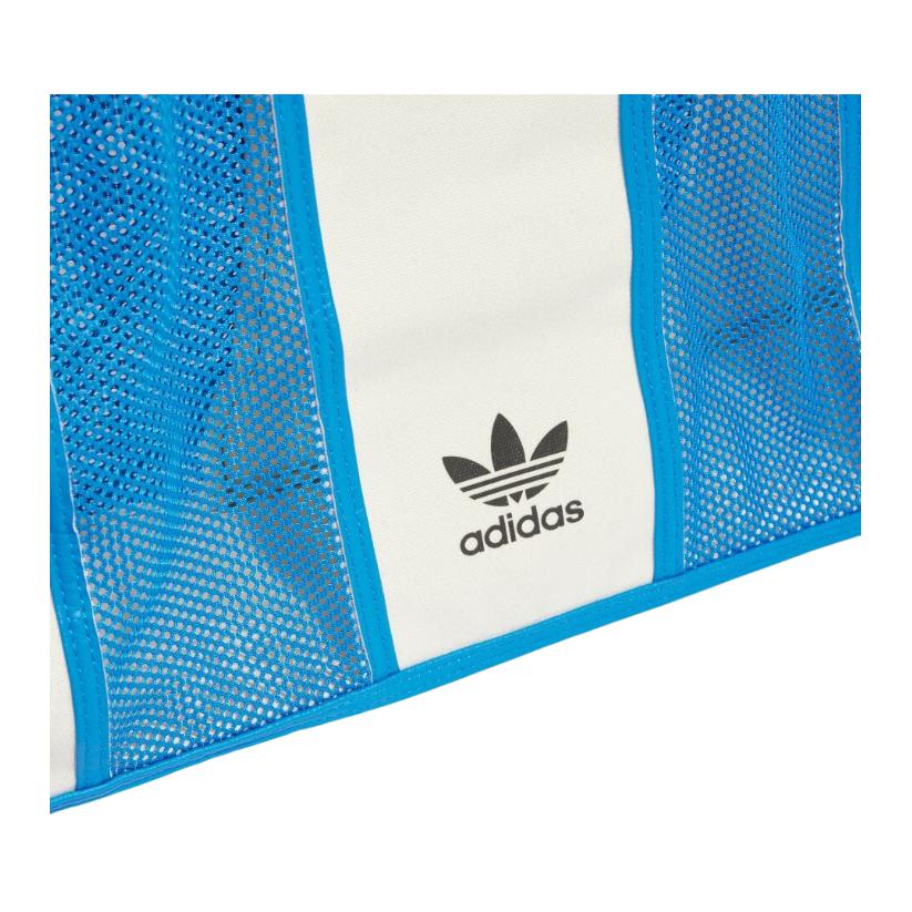 New Adidas Originals Polyester Tote Bag, Shopping Bag, Shoulder Bag, Handbag Extra Large Unisex Blue & Ecru IS0675