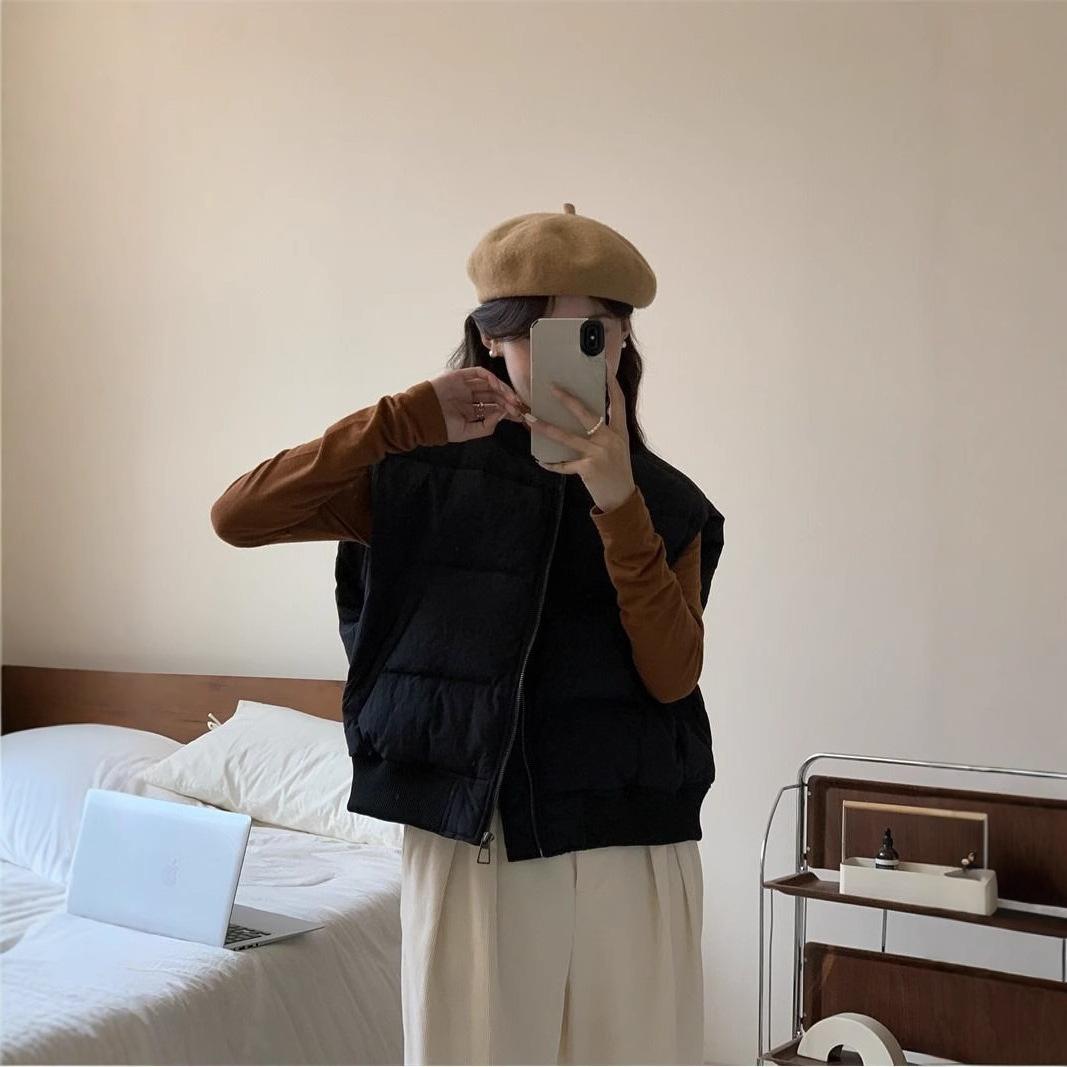 

Новая корейская версия свободный короткий пуховый хлопковый жилет женский универсальный жилет-куртка 2XL