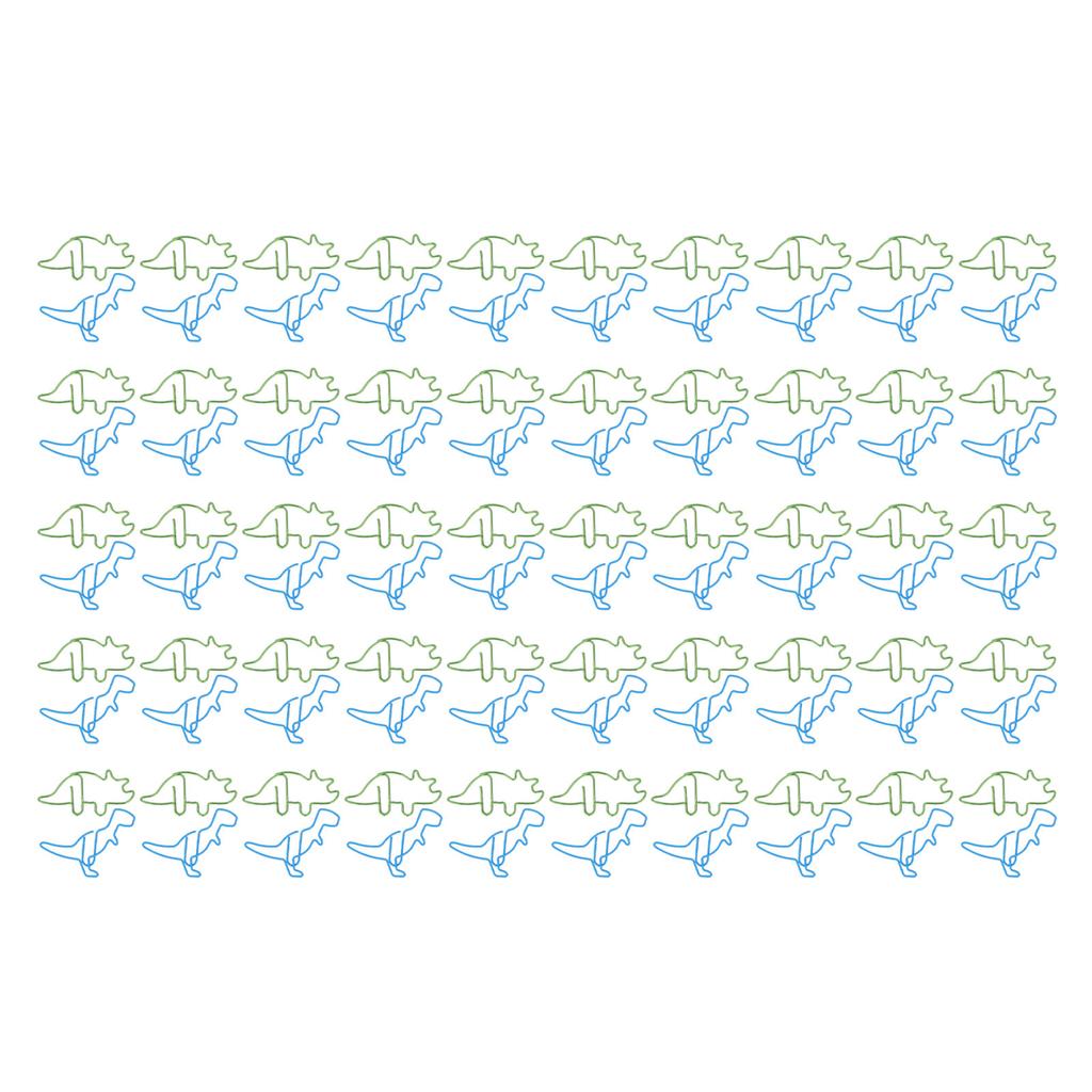 100 Pcs Shaped Paper Clips Hippo Dinosaur Shape Metal Cute Style Light Portable Office Clips for