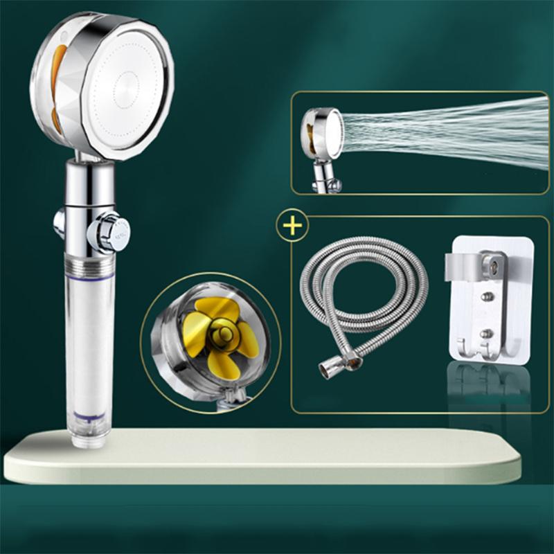 

Пропеллерная насадка для душа, высокое давление, экономия воды, аксессуар для душа в ванной комнате, насадка под давлением, универсальная адаптация