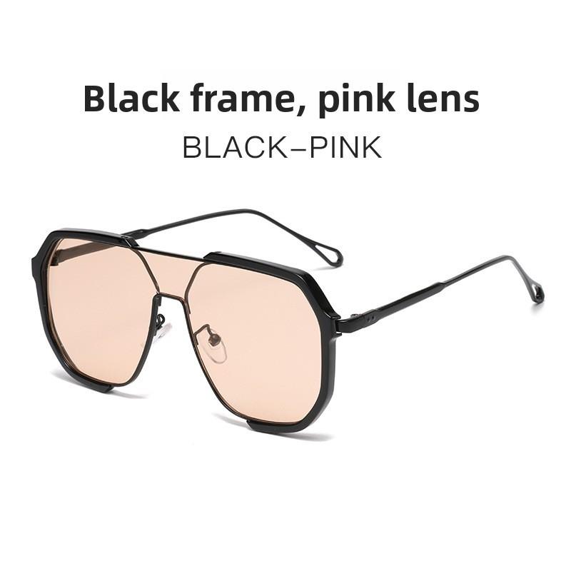 Geometric Oversized Square Sunglasses With Uv400 Protection For Outdoor Activities And Fashion Style