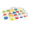 Montessori Puzzle Toy Wooden Pegged Puzzle Board Shape & Color Sorting Preschool Learning Toy Non Slip for Baby Toddlers