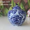 European Style Hand-Painted Ceramic Storage Jar for Living Room Décor
