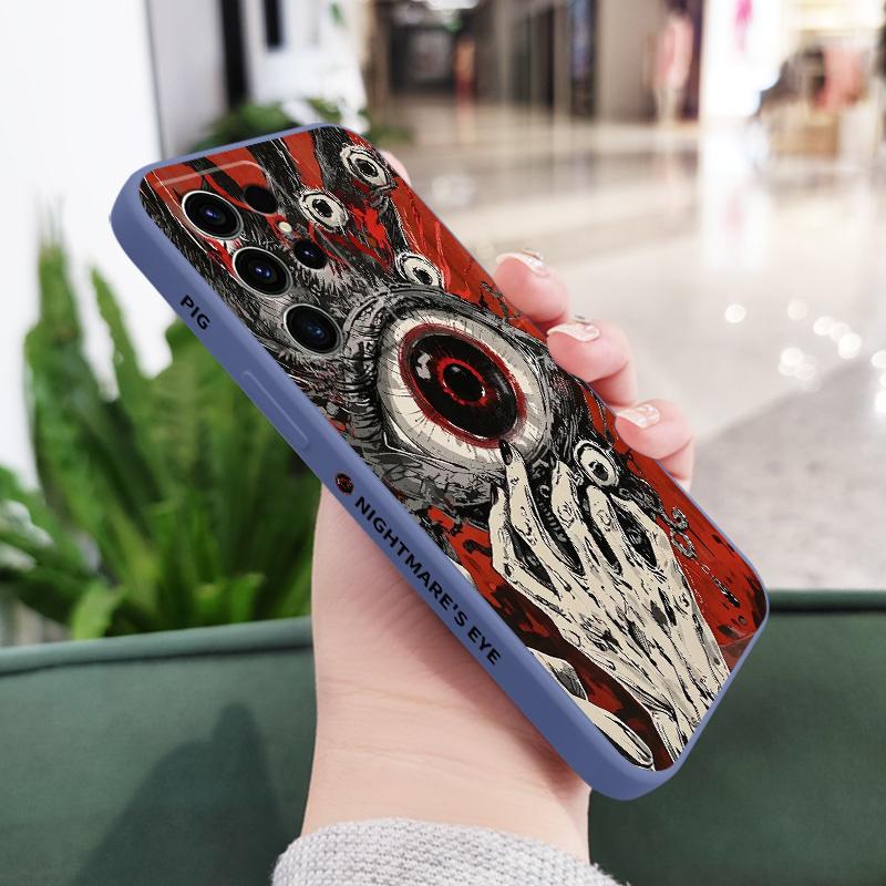 

Чехол для телефона Глаз Дьявола для Samsung Galaxy S25 S24 S23 S22 S21 S20 S10 S10E Ultra Plus FE Note 20 Ultra Plus Galaxy S24 Ultra светло-синий