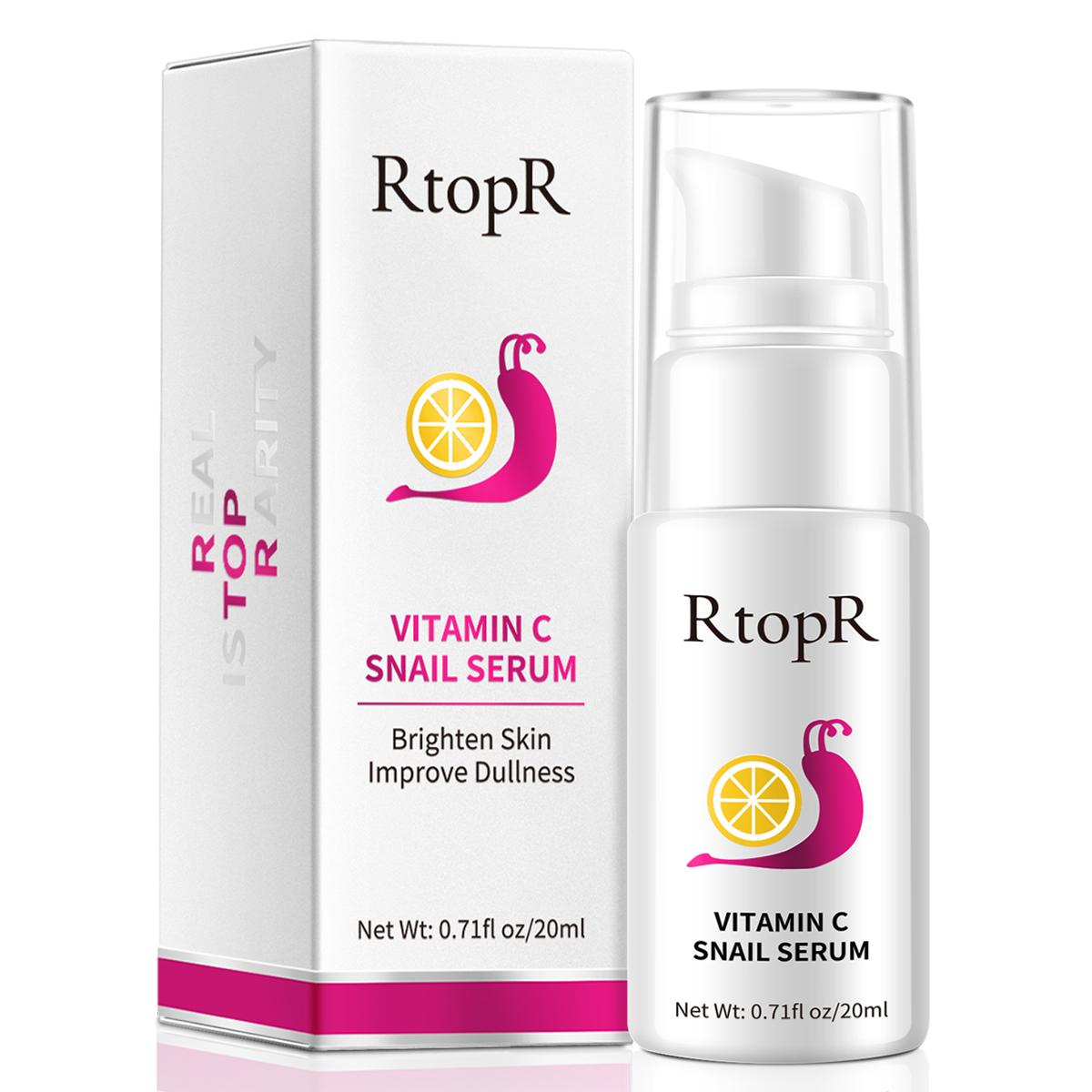 

RtopR VC Эссенция Улитки Сияющая Кожа Улучшает Темную Отбеливание Против Морщин Уход за Кожей 1pcs