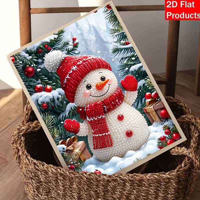 Christmas Snowman Pearl Painting Art Painting Kit Handmade Diy Home Decoration Painting