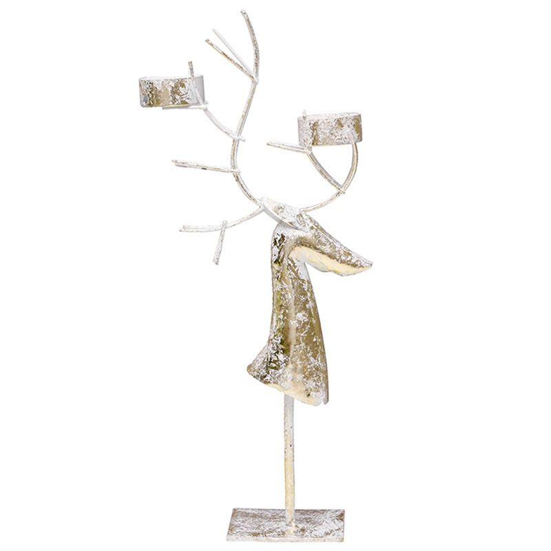 

AEE4-Table Decoration Elk-Candle Holder Christmas Decor Hotel Restaurant Iron Candle Holder Decoration For Birthday Party