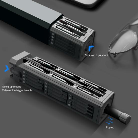 Screwdriver Set 44-in-1 Quick Magnetic Replacement Electric Mechanism Smooth Rotation Screwdriver Electronics Repair Tool