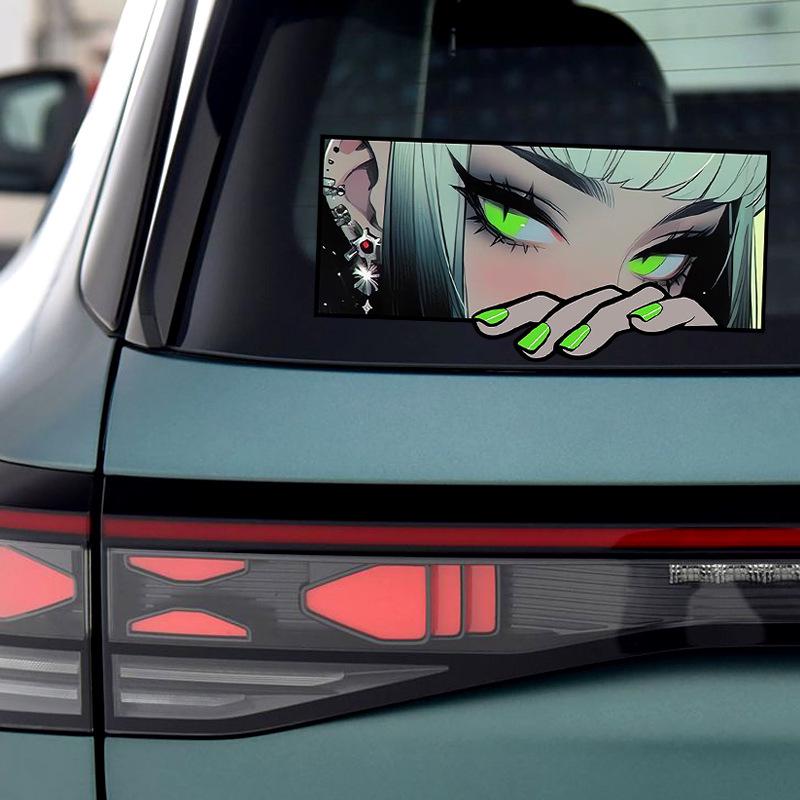 Anime Augen Rücklicht Aufkleber: Einzigartige Rennrad- & Autodekoration