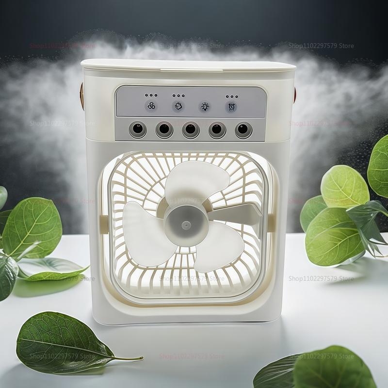 

New 3 In 1 Fan AIr Conditioner Household Small Air Cooler LED Night Light Portable Humidifier Air Adjustment Fan Office Home Fan