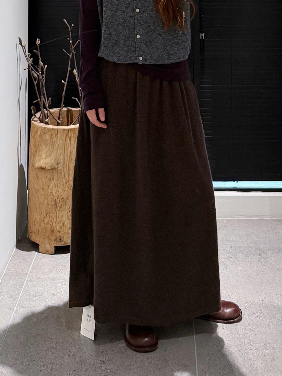 

Юбка миди Suyuqi Wool Tulip - Женская Свободная, Приталенная, Осенне-зимний Стиль One Size (26-29) коричневый/кофейный