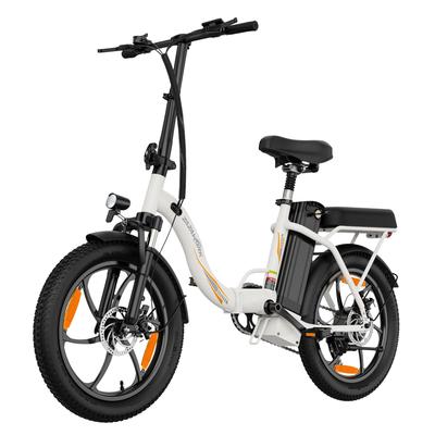 ZAZAWORK C16 City Faltrad Elektrisch 250W Motor 20 Zoll Dicke Reifen 120kg Traglast Outdoor Fahrt E-Bike Mit Anhängersitz