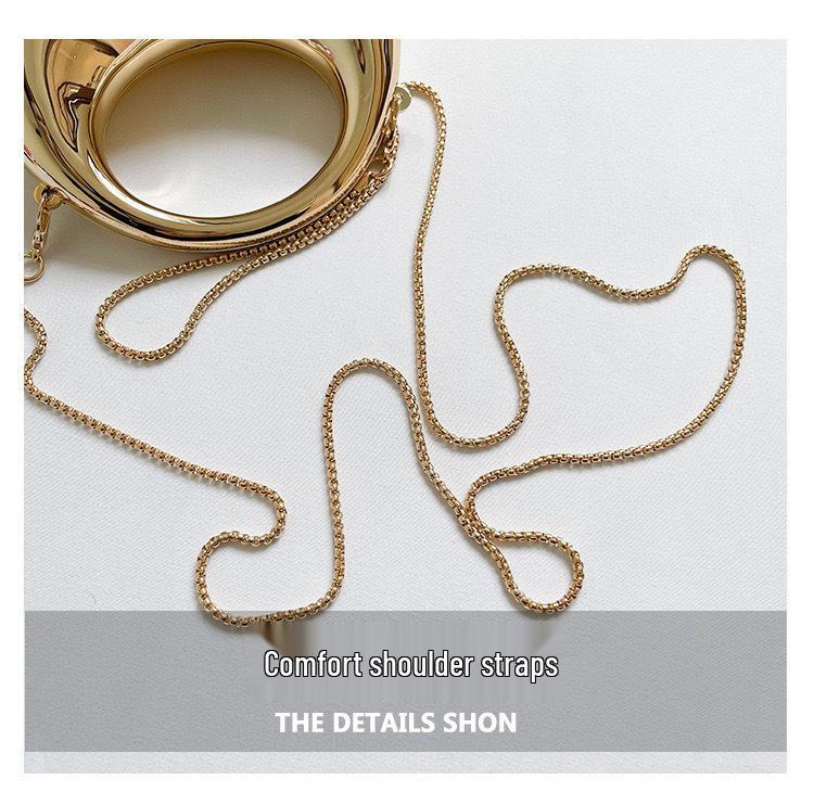 2025 Spring/Summer European & American High-End Crescent Acrylic Bag with Gold/Silver Accents - Handbag & Evening Bag