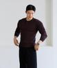 HECKCOOLNAM Muscle Fit Long Sleeve Ribbed Collar Knit For Men That Makes Shoulders Look Broad