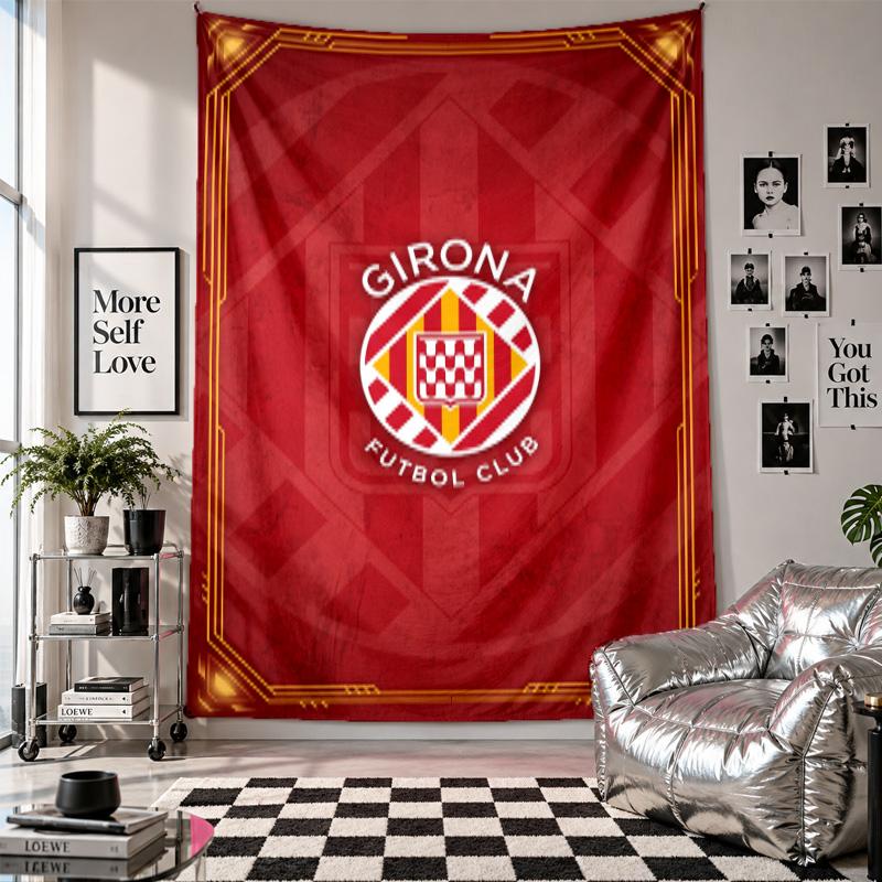 Girona FC Wall Tapestry Home Decor Wall Hanging Cloth for Bedroom Living Room Background