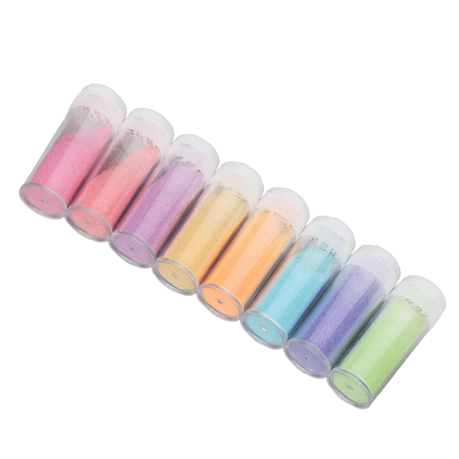 

Смола Глиттер 8 Цветов Высокий Блеск Запечатывание Алюминиевой Фольгой Мелкий Ремесленный Глиттер для Украшения Ногтей