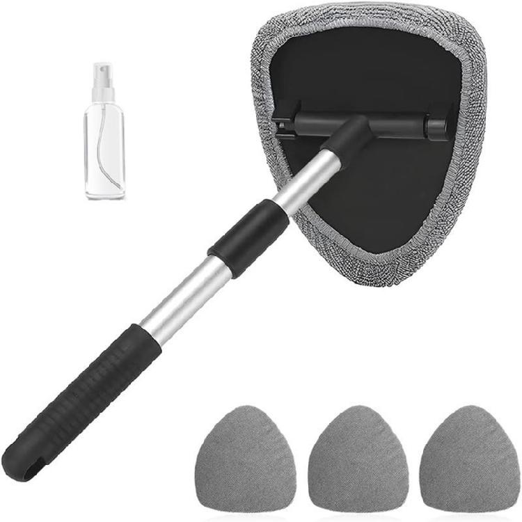 Ergonomic Windshield Cleaner Set For Comfort Featuring Aluminum Handle & Soft Cover Pad For Gentle Glass Cleaning Tasks