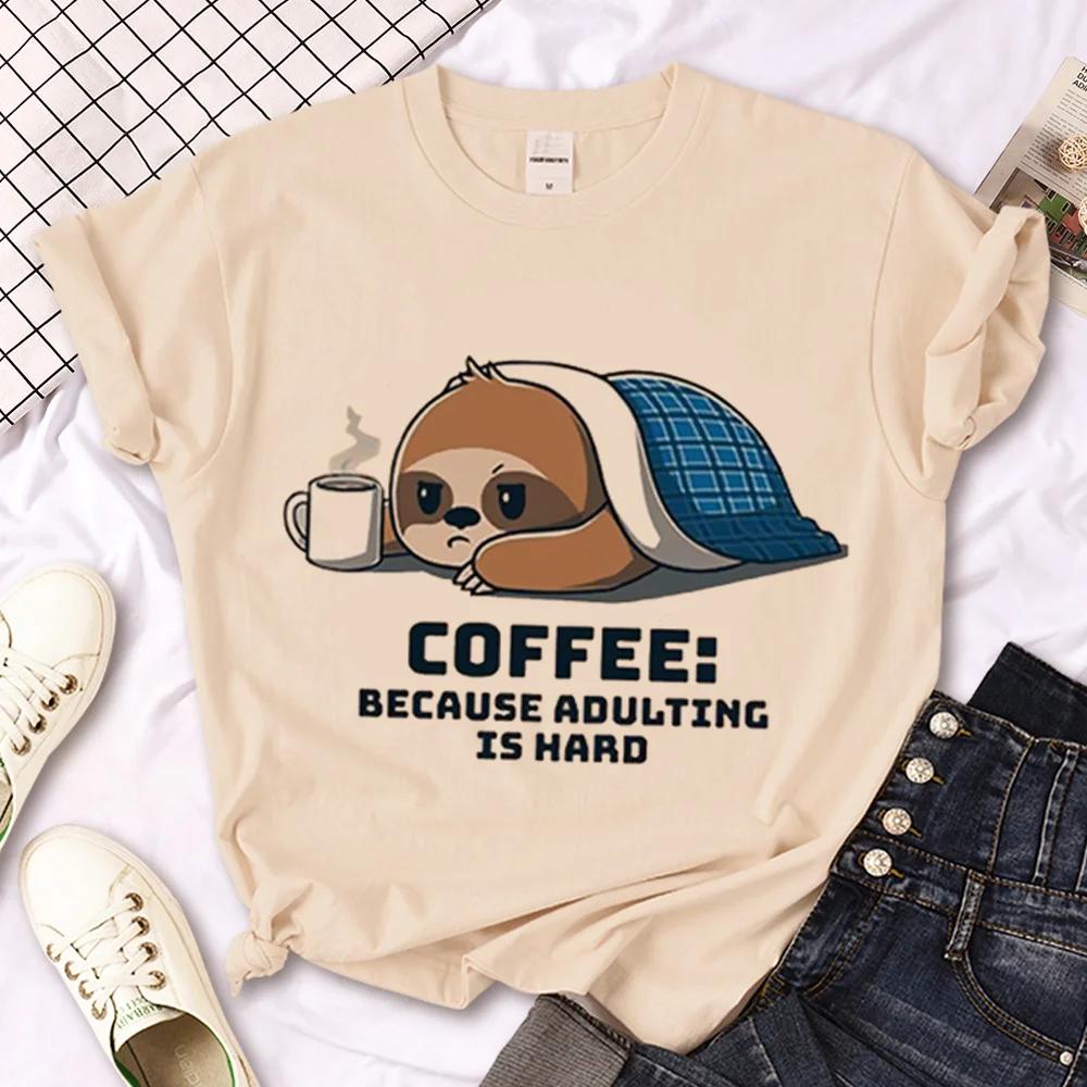 Sloth T Shirt Women Funny Summer Graphic T Shirt Girl Anime Clothes
