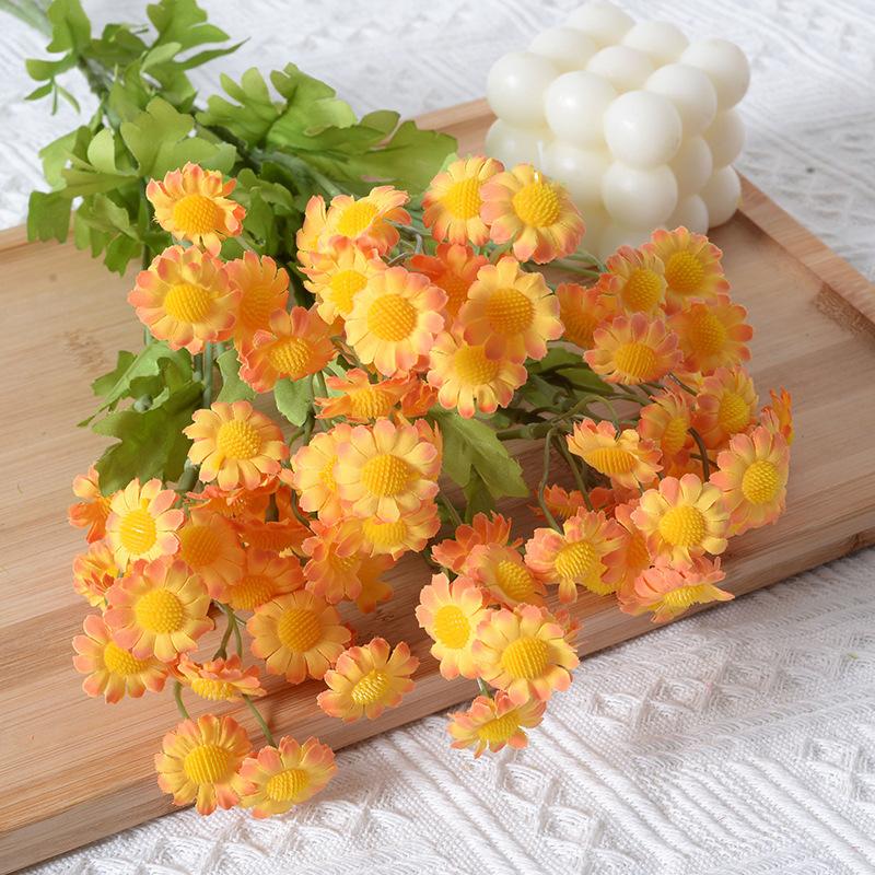 30Heads Chamomile Artificial Flowers Daisies Bouquet Fake Flower Plastic Plants for Home Wedding Outdoor Decor DIY Fake Flowers