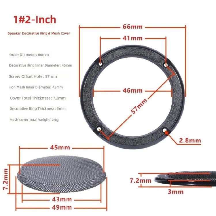 2-10inch" Subwoofer Speaker Grilles Protective Metal Mesh Protections for Home Sound Systems