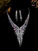 Elegant Rhinestone Zirconia Necklace & Jewelry Set for Bridal & Evening Wear