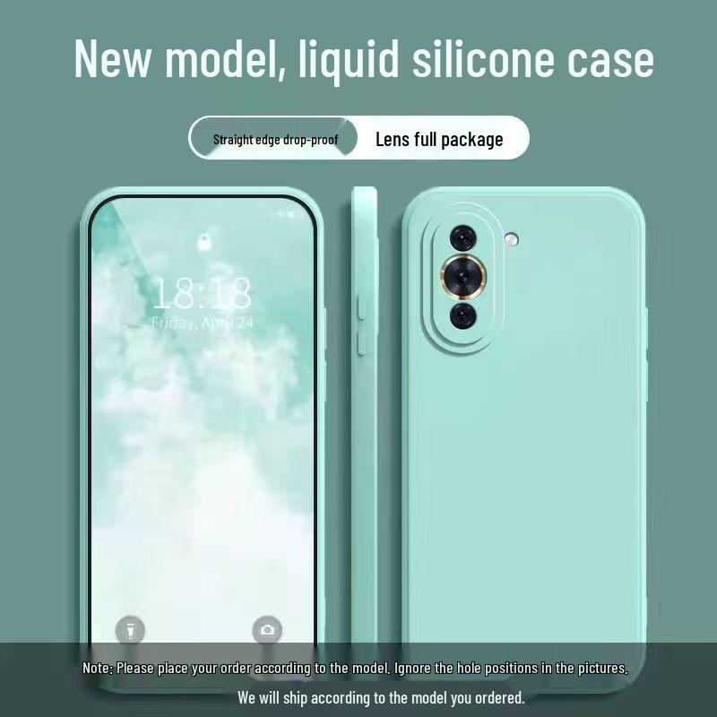 

Huawei nova10 Liquid Silicone Case - Full Coverage Drop Protection, Solid Color, Skin-Friendly, Simple Style. Huawei nova10 світло-зелений колір
