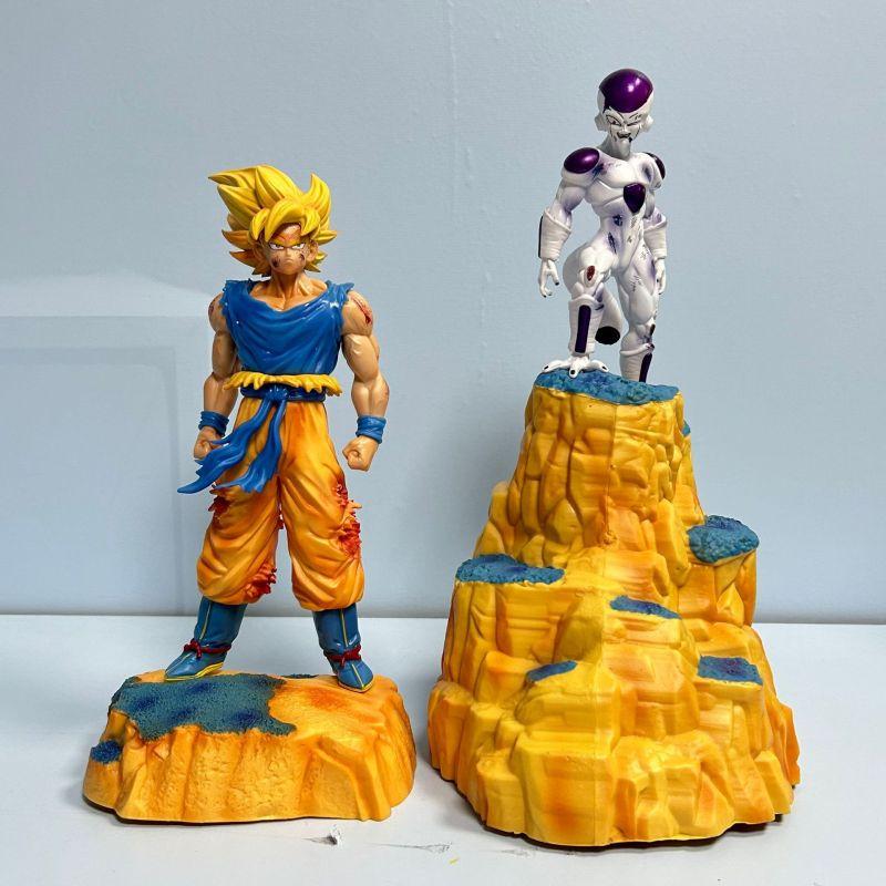 Anime Figur Son Goku VS Frieza Actionfigur PVC Statue Modell Puppe Sammlerstück Schreibtisch Dekoration Kinderspielzeug Geschenke