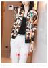 Korean Style Chiffon Printed Summer Baseball Cardigan for Middle-aged and Elderly Women - Elegant Sun Protection Short Coat