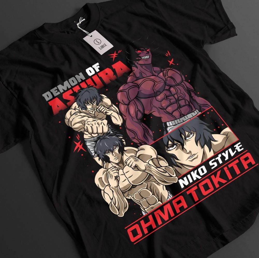

Baki The Grappler Shirt Ohma Tokita Tshirt Yujiro Fighting T-Shirt Unisex Tee XL