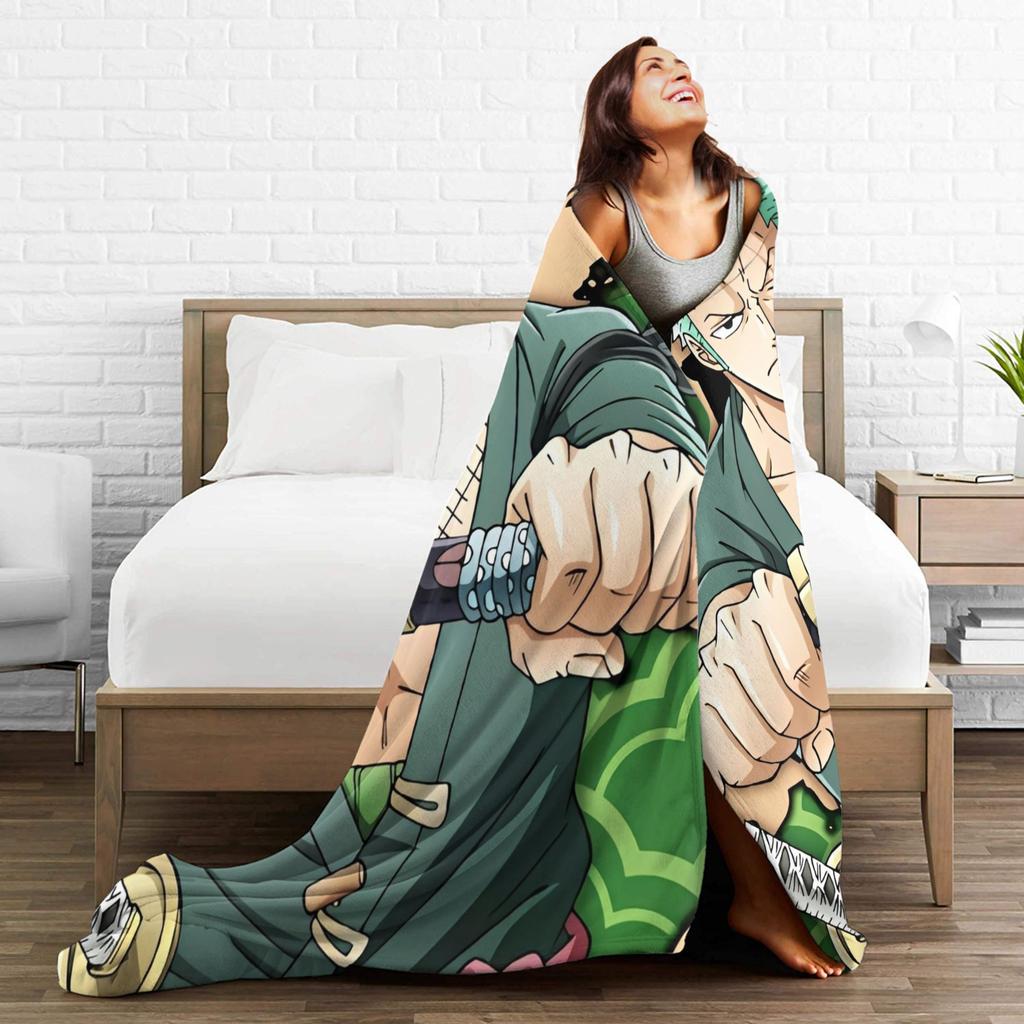 Luffy Anime   Zoro  Plush blankets Anime   Awesome Throw blanket for Home Hotel Sofa  200x150cm Bedspread,