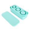Ice Cube Tray for Tumbler Silicone Ice Maker for Making 3 Hollow Cylinder with Lid and Bin for Freez