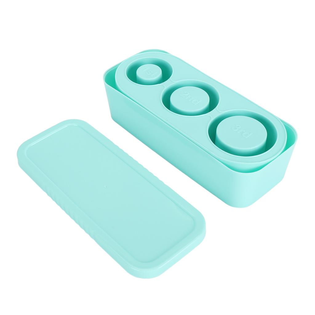Ice Cube Tray for Tumbler Silicone Ice Maker for Making 3 Hollow Cylinder with Lid and Bin for Freez
