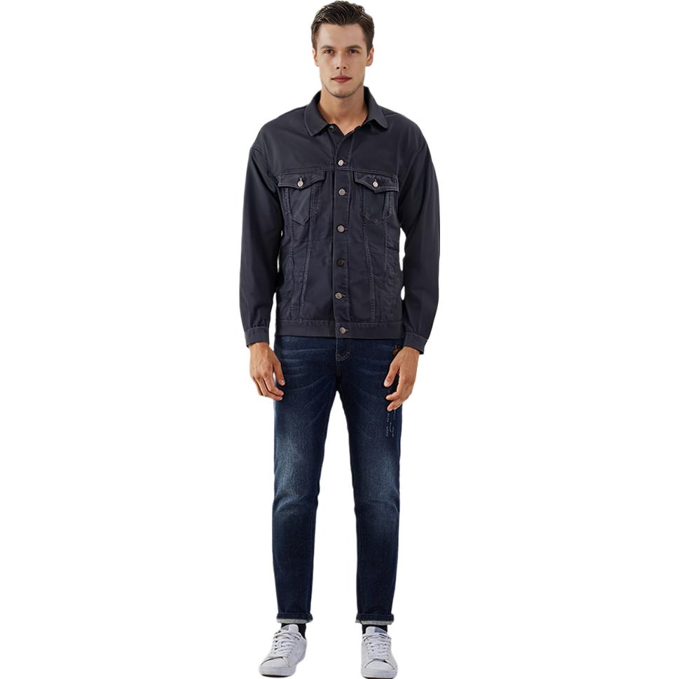 Balenciaga FW22 Denim Jacket Regular Fit Men's Black 732230TNW541129