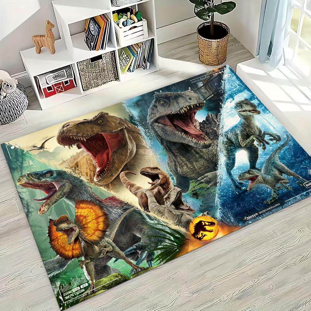 Classic Jurassic Park Dinosaur Movie Tyrannosaurus Rex Rug for Bedroom Living Room Sofa Home Doormat Decor,Non-slip Floor Mat
