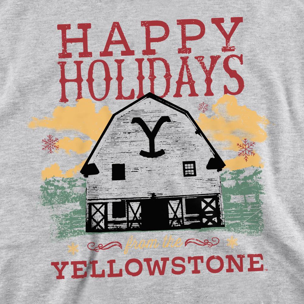Yellowstone Unisex Adult Happy Holidays Christmas Sweatshirt