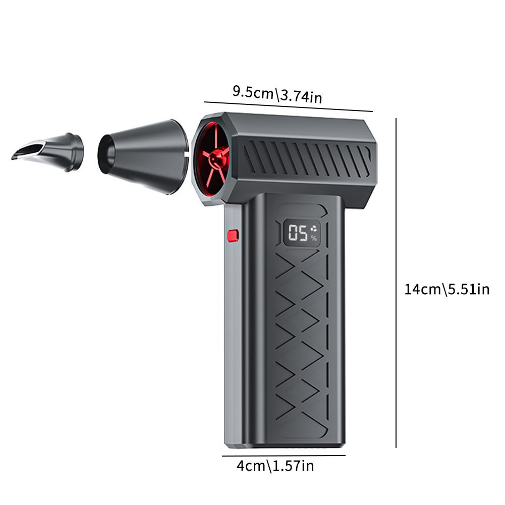 High-Speed Portable Turbo Fan LED Digital Display High-Power Hair Dryer Dust Removal Snow Blower Emergency