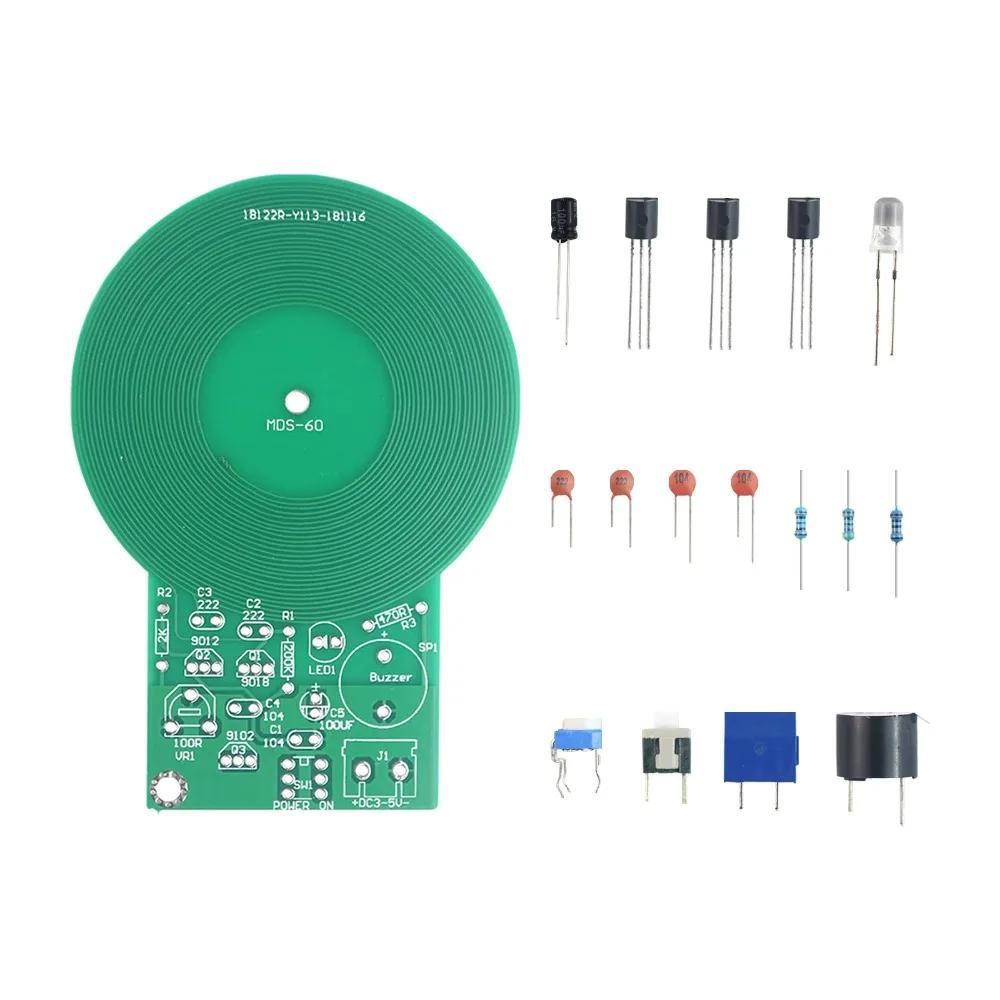 

1Set New JS-60 Metal Detector Kit DC 3V-5V Module Part Electronic Kit 60mm Non-contact Sensor Board