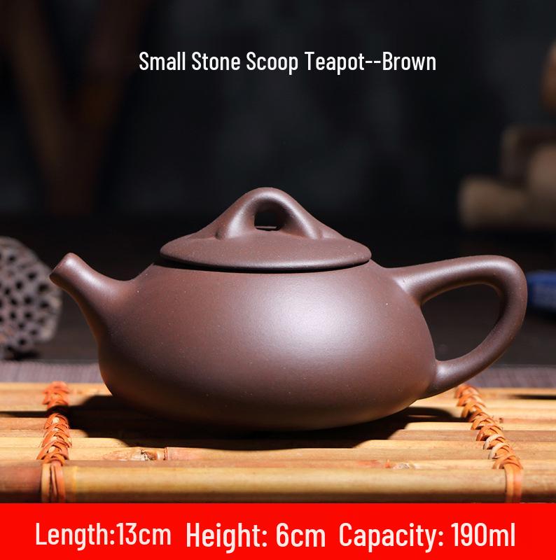 Purple Clay Zhu Ni Ceramic Kung Fu Teapot with Filter - Small Household Tea Maker Set