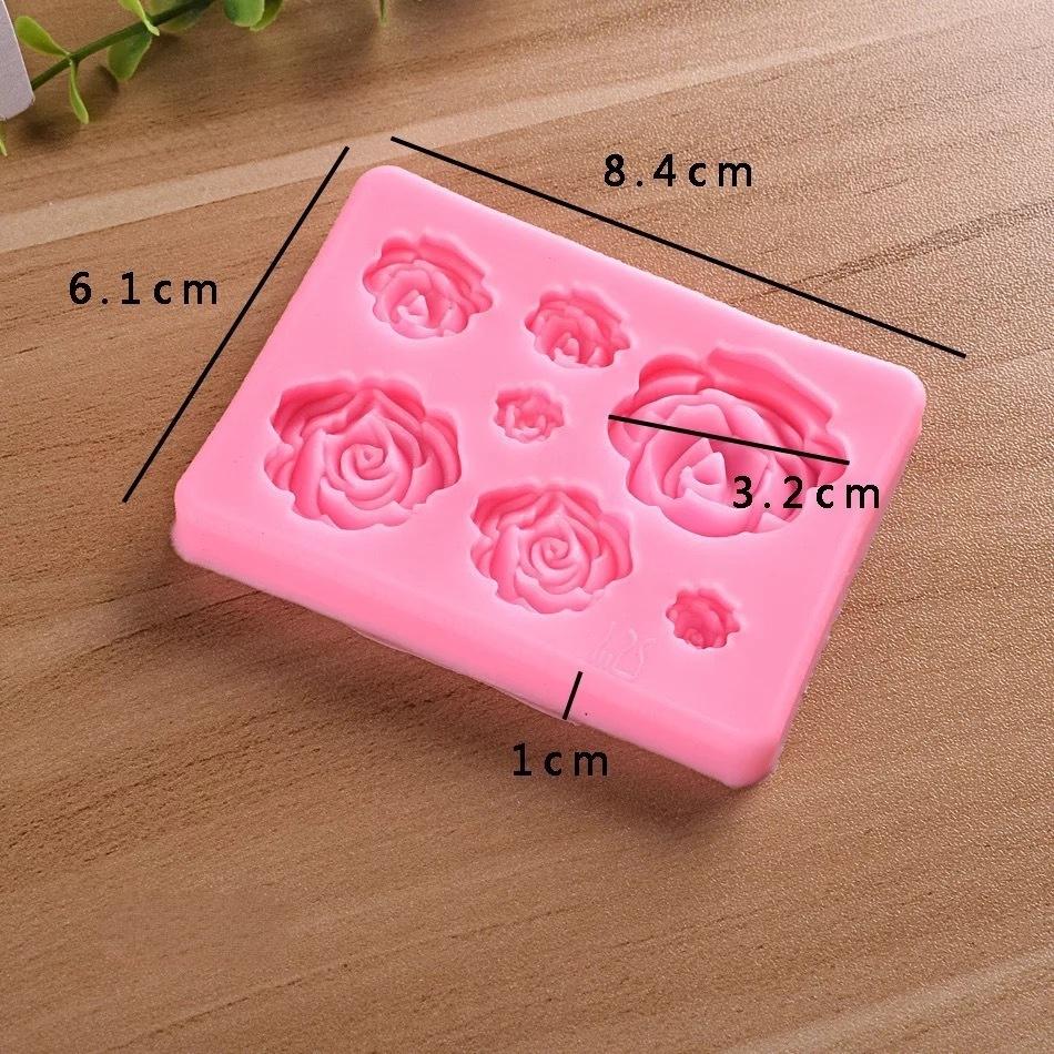 1PC Rose Flowers Silicone Mold Cake Chocolate Mold Wedding Cake Decorating Tools Fondant Cake Mold