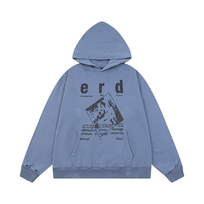 Erkek Geniş Kesim Pamuklu Kapüşonlu Fermuarlı Sweatshirt Sokak Giyim Günlük Harf Baskılı Uzun Kollu Tişört